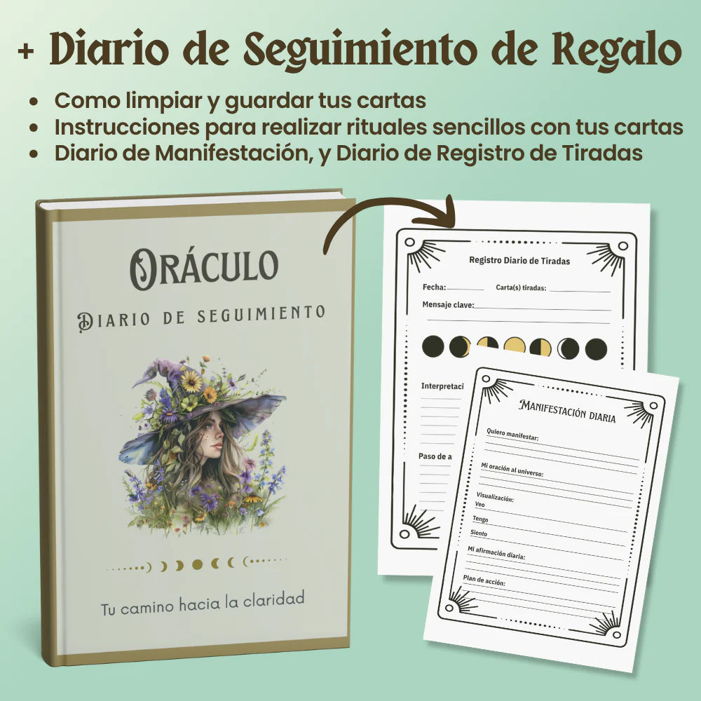Oráculo de la Bruja Intuitiva 🔮✨ Mensajes diarios para tus decisiones + Diario de Seguimiento y Fondos de Pantalla de Regalo 🎁